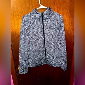Daisy Fuentes Fit Womens Gray Athletic Activewear Jacket Size Medium